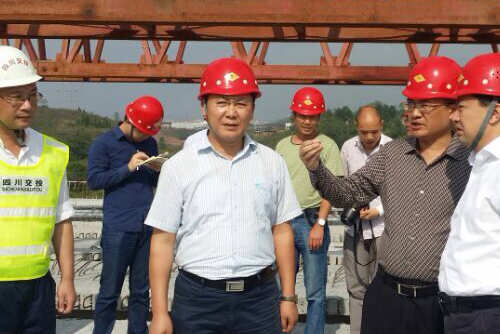 廣安市市長羅增斌調研公司達渝高速鄰水南互通工程項目建設
